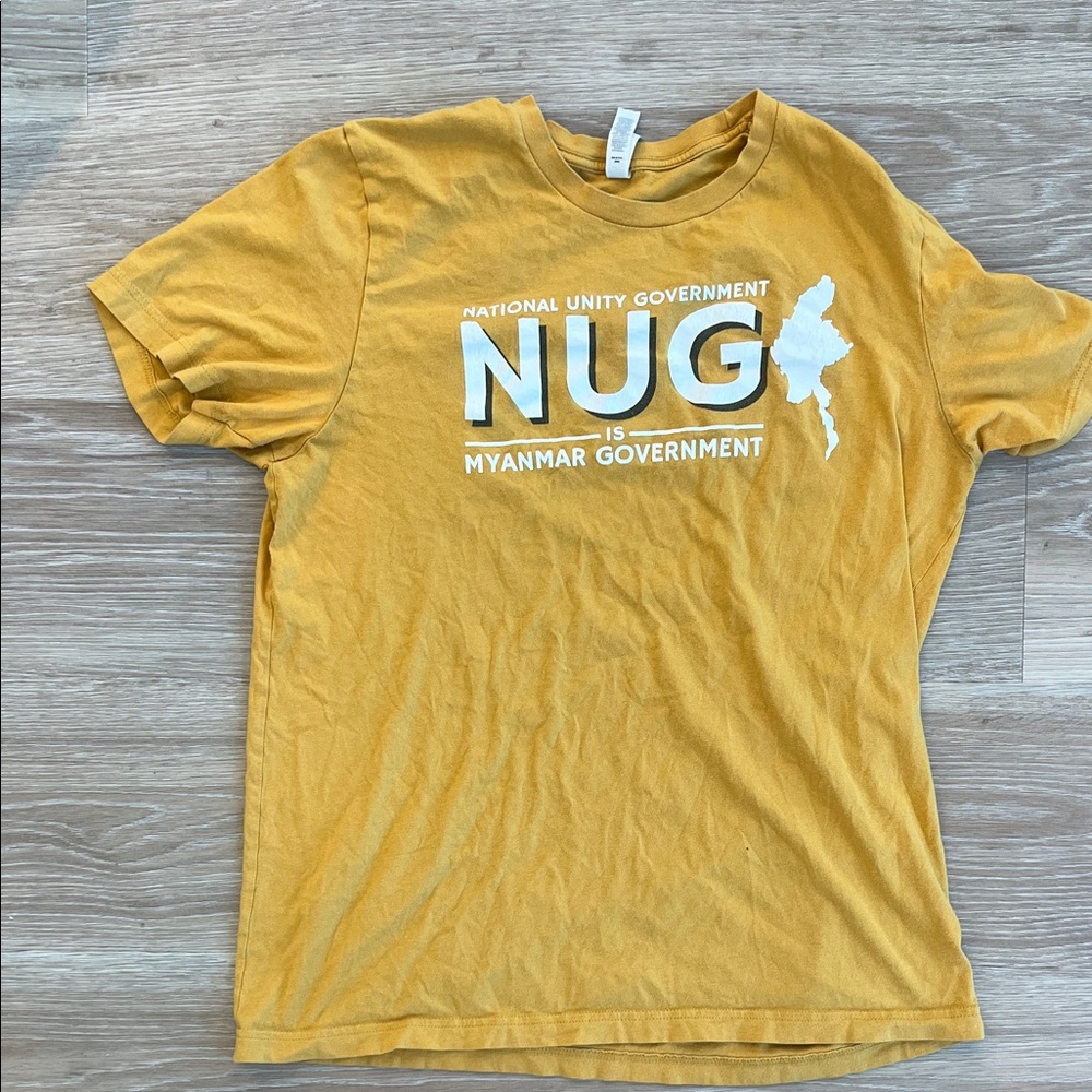 Free Myanmar Burma Yellow NUG Graphic Tee - Short Sleeve